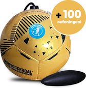 Minisoccerbal Techniekbal - Bal aan touw - Skill Ball - Trainingsmateriaal - Goud