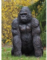 Tuinbeeld - bronzen beeld - King Kong - gorilla - 121 cm hoog