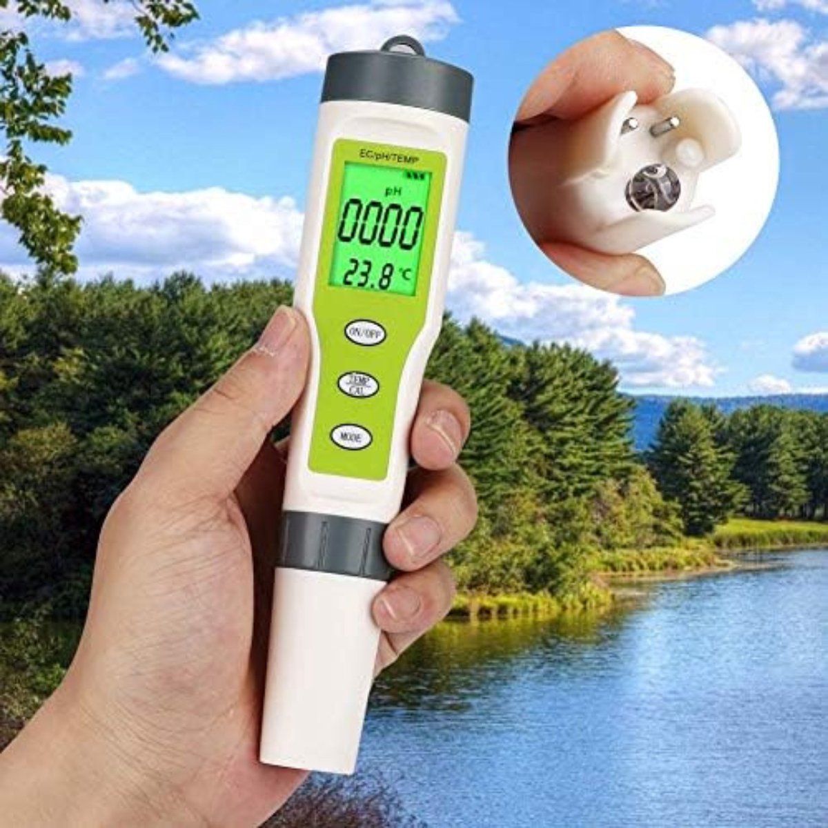 Ailao 3 in 1 pH/EC/Temperature Gauge, Water Tester, Drinking Water, Aquarium, Ec Tester, Tap Water Tester, Digital LCD Water Quality Tester, Analyzer - B0D1Y1224J
