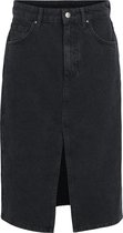 Object Objharlow Midi Denim Skirt Noos Rokken Dames - Blauw - Maat XL