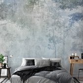 Fotobehangkoning - Behang - Vliesbehang - Fotobehang Bos op Betonnen Muur - 250 x 175 cm