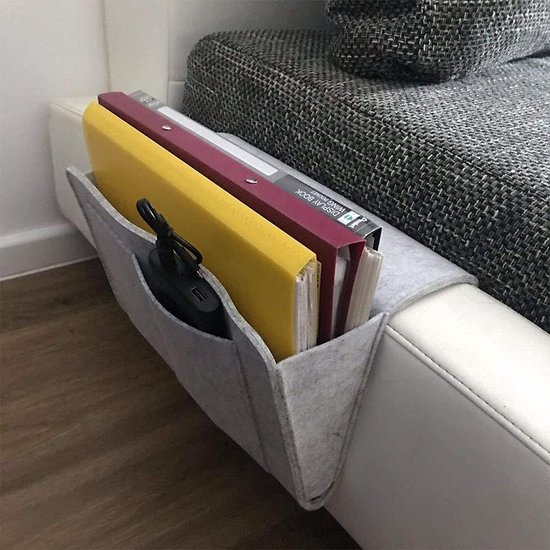 2 Stuks Multifunctionele Bedtassen, Bedorganizer Voor Bed Organizer Om Op Te Hangen Opbergtas Voor Hoogslaper Nachtkastje Met Darthaken Voor Boek Tijdschriften Afstandsbediening Mobiele Telefoon Enz