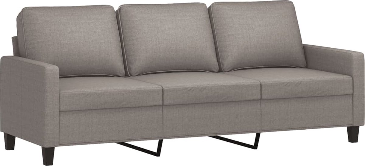 vidaXL Driezitsbank - 180 - cm - stof - taupe