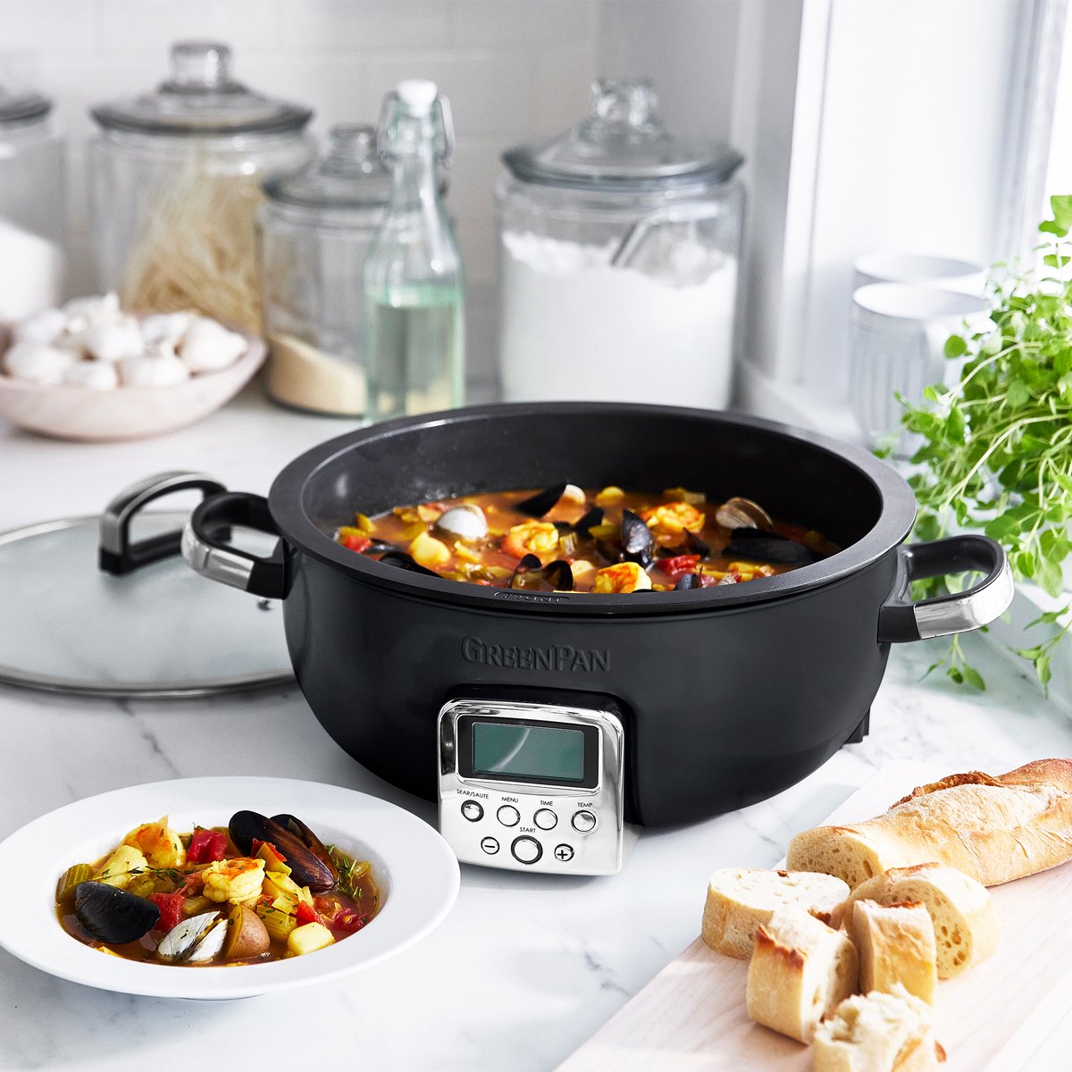 GreenPan Elite 5.6L slowcooker - PFAS-vrij met bruinfunctie thumbnail 7