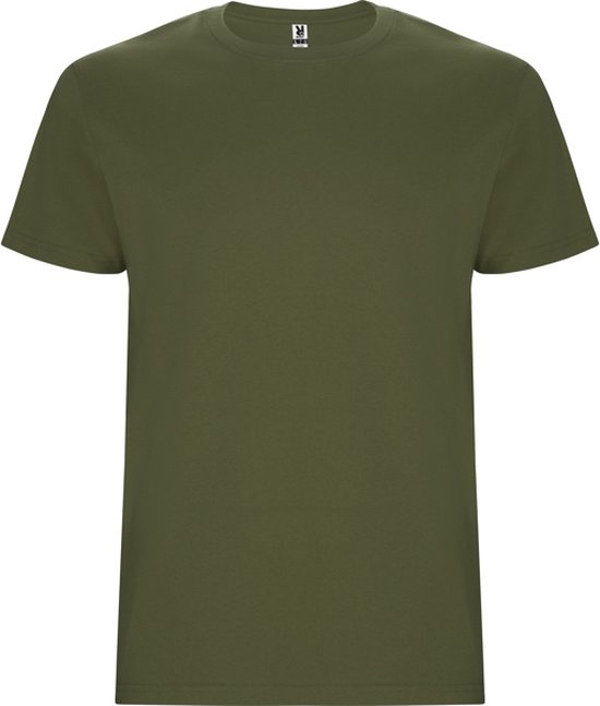 5 Pack T-shirt's unisex met korte mouwen 'Stafford' Legergroen - XL