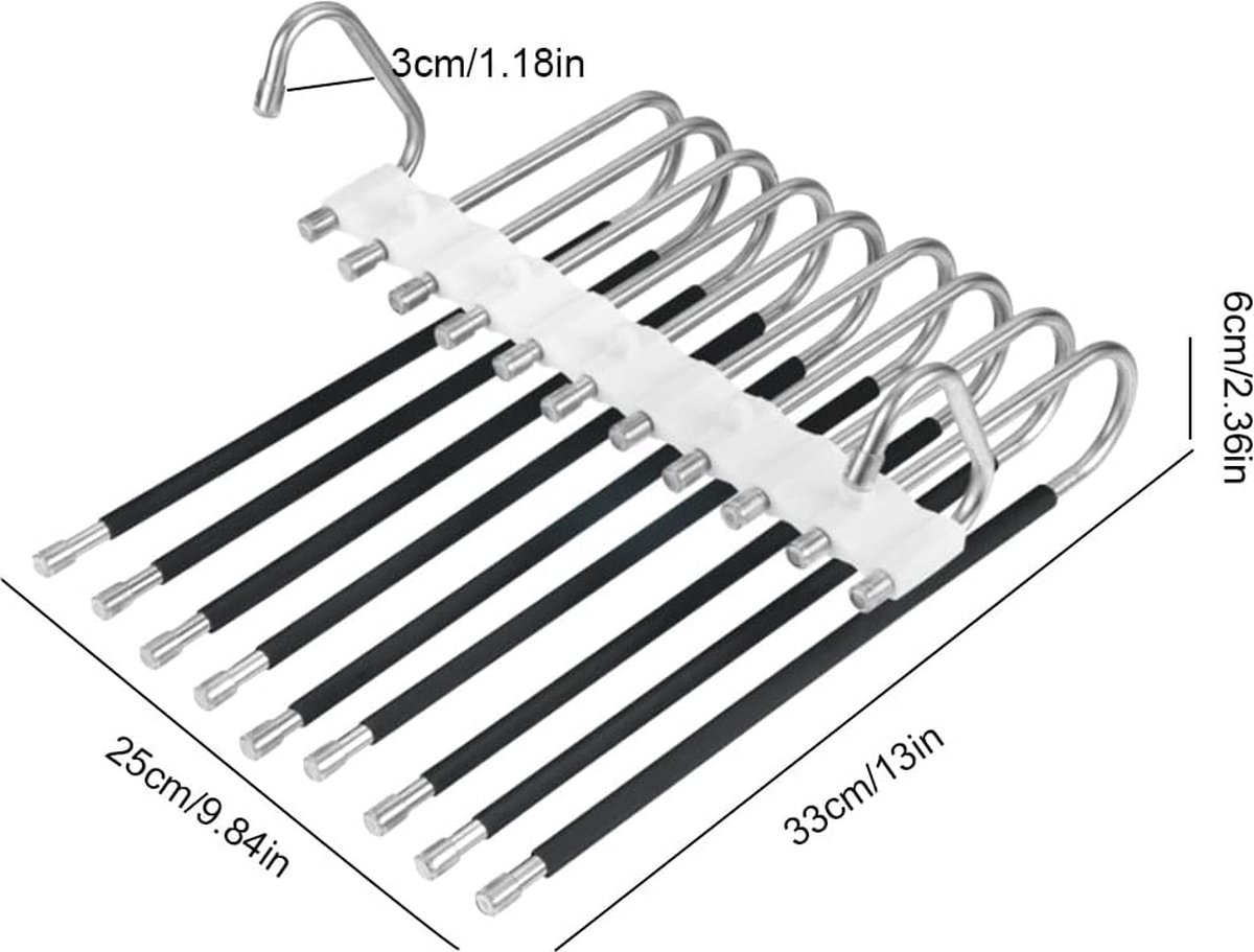 Acheter Cintres 9 en 1 pour pantalons en acier inoxydable, cintres