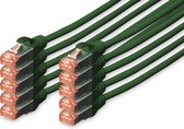 CAT 6 S-FTP patch cord, Cu, LSZH AWG 27/7, length 1 m, 10 pieces, color green