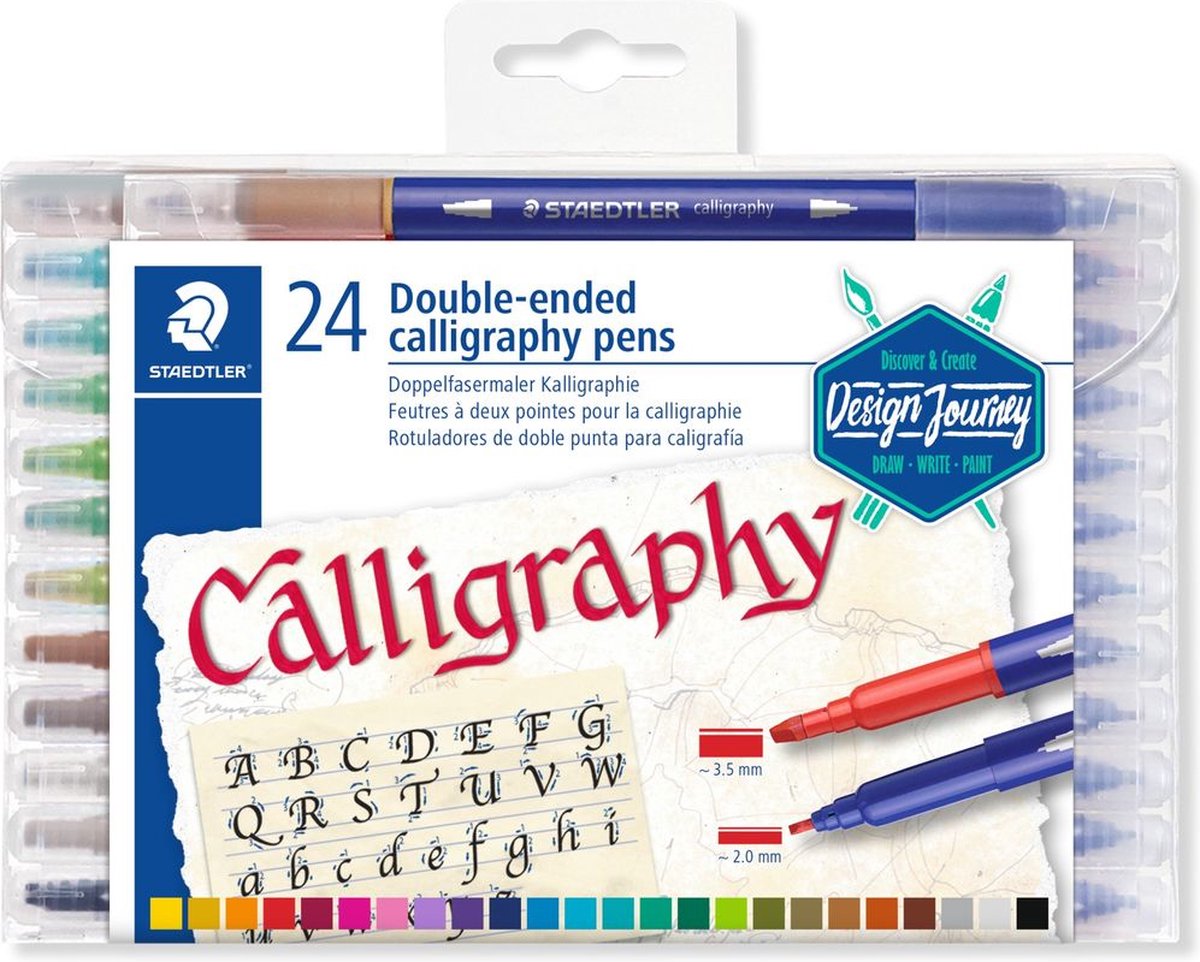 STAEDTLER Desin Journey - Calligraphy pen duo punt - set 24 st