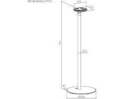 VDD Gaming - Vloerstandaard Sonos® - Era 100® - Speaker Standaard - Muziek - Kabelmanagment - Speaker - Zwart