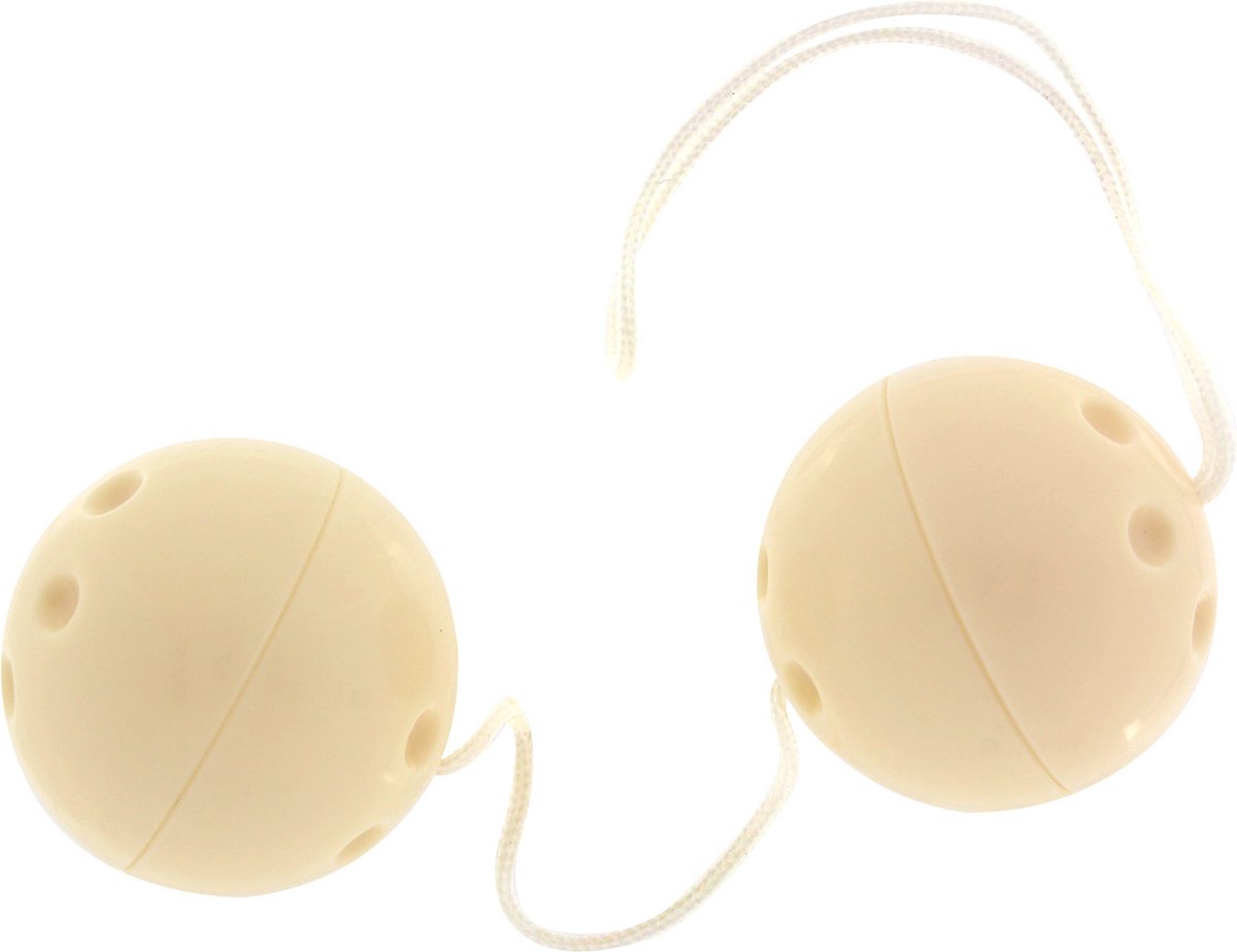 Seven Creations - Duoballs - Vaginale Balletjes - Beige - Ø 35 mm