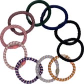 Hidzo Haarelastiekjes - Elastiek & Armband - Set van 10 stuks - Verschillende Kleuren