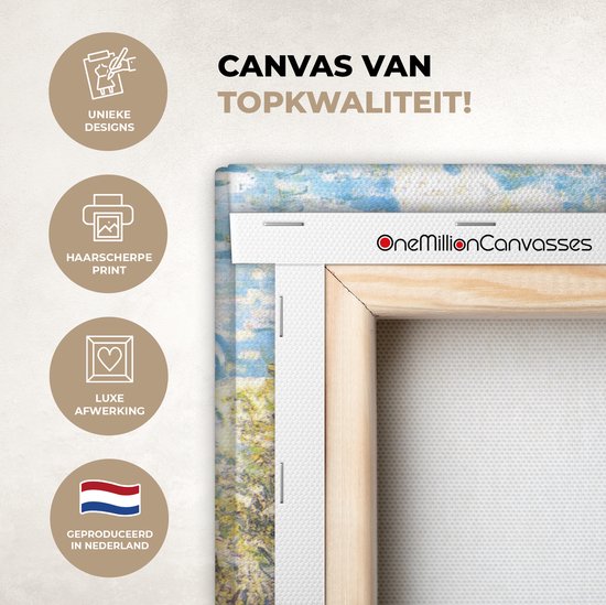 Tableau sur toile Verger avec pruniers en fleurs - Vincent van Gogh - 20x20 cm - Décoration murale