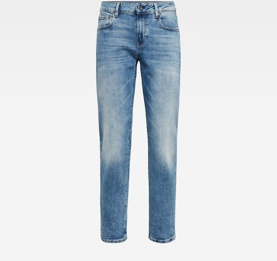 Een lichtblauwe G-Star Kate Boyfriend jeans, recht model.