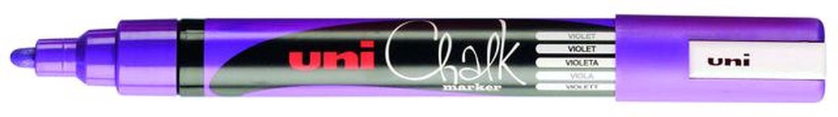 Krijtstift Uni-ball Chalk rond paars | 1 stuk | 6 stuks