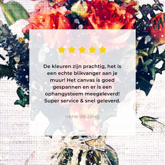 Illustration fleur sur coupure de journal 90x140 cm - Tirage photo sur toile (Décoration murale salon / chambre) / Peintures Fleurs sur toile