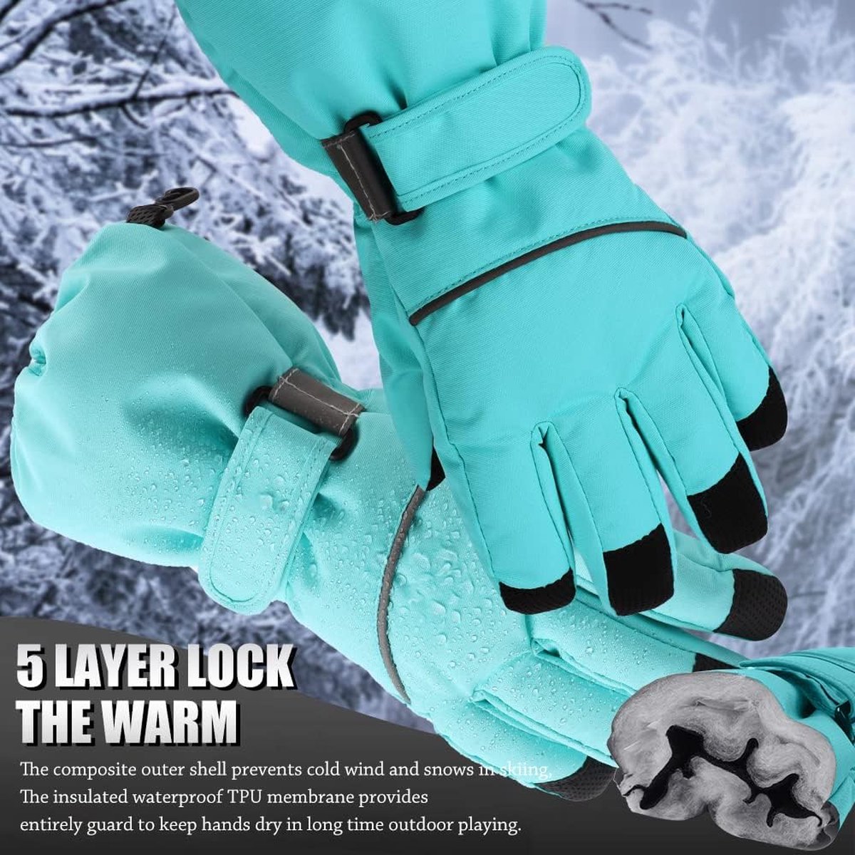 Azarxis Kinder Skihandschoenen Winter Winddicht Waterdicht Thermisch Warmer Snowboard Sneeuwhandschoenen Leeftijd van 4 tot 13 (Koninklijk Blauw, M Azarxis Kinder Skihandschoenen Winter Winddicht Waterdicht Thermisch Warmer Snowboard Sneeuwhandschoenen Leeftijd van 4 tot 13 (Koninklijk Blauw, M