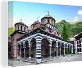Canvas Schilderij Rila klooster Bulgarije - 140x90 cm - Wanddecoratie