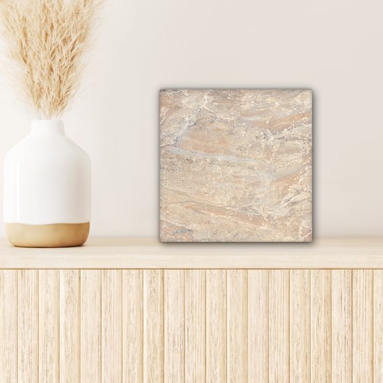 Toile Peinture Marbre - Citron Vert - Sable - Texture - 20x20 cm - Décoration murale