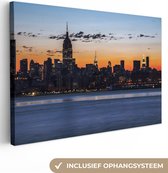 Canvas Schilderij New York - Skyline - Amerika - 60x40 cm - Wanddecoratie