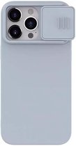 Nillkin CamShield Hoesje Geschikt voor Apple iPhone 15 Pro - Compatibel met MagSafe - Siliconen Back Cover - met Camera Slider Grijs