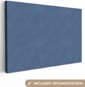 Toile Peinture Cuir - Blauw - Peau Animale - 60x40 cm - Décoration murale