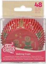 FunCakes Baking Cups Papier - Gingerbread - 48 Stuks - Cupcake en Muffin Vormpjes