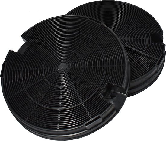 AllSpares Filtre à charbon (2x) pour hottes aspirantes adapté à AEG- Electrolux 902979358-6 / Type 29 / E3CFT29, I.KE.A. NYTTIG FIL 600, Whirlpool 484000008572 / AMC912 et Elica F00428 / 1S (Ø198mm)