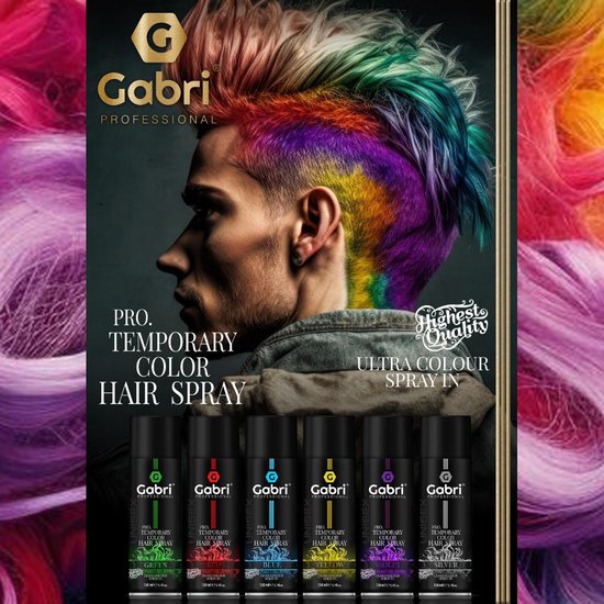 Gabri Hair Color Spray Purple 150ml bol