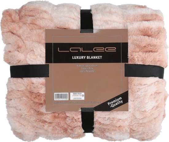 Tapijtenloods Luxury Vacht Plaid - Roze - 150x200 CM - Superzachte Deken voor Bank of Bed
