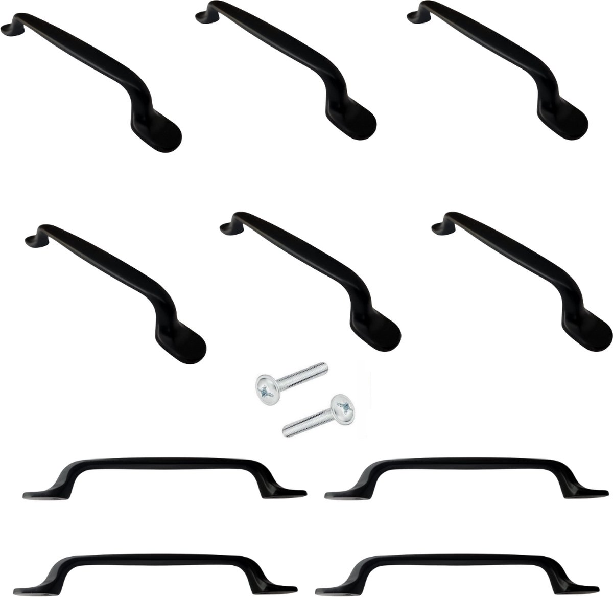 20X Handgrepen Zwart 128mm Boormaat - Greepjes - Handgreep - Handgrepen keukenkastjes - Handvatten - Meubelgreep Zwart - Handgrepen voor deurtjes