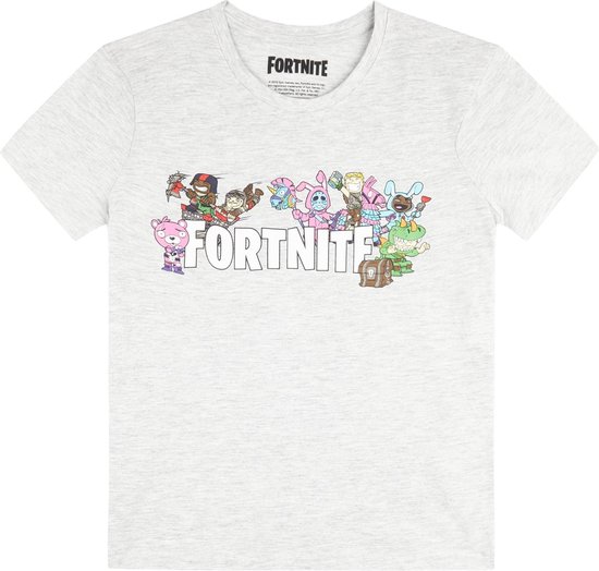 Fortnite T shirt met korte mouw grijs maat 140 bol