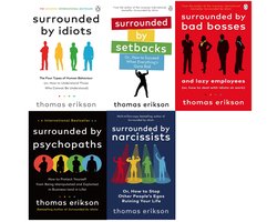Penguin 5 Book Set -1.Surrounded by Bad Bosses and Lazy Employees 2.Surrounded by Idiots 3.Surrounded by Setbacks 4. Surrounded by Psychopaths & 5. Surrounded by Narcissists