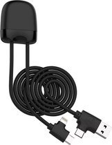 Xoopar - Ice-C Multi-Connector Oplaadkabel Zwart - USB - USB-C - Lightning - Carplay-functie - multi-adapterkabel