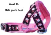 Gentle leader - Gevoerd - Maat XL - Licht roze - Skull - Antitrek hoofdhalster hond - Hoofdhalster hond - Antitrek hond - Trainingshalsband