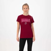 Rogelli Graphic T-Shirt Sportshirt - Korte Mouwen - Dames - Bordeaux - Maat XL
