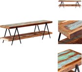 vidaXL TV-meubel - Vintage en elegant - Massief gerecycled hout - Gepoedercoat ijzer - 160x40x50 cm - Kast