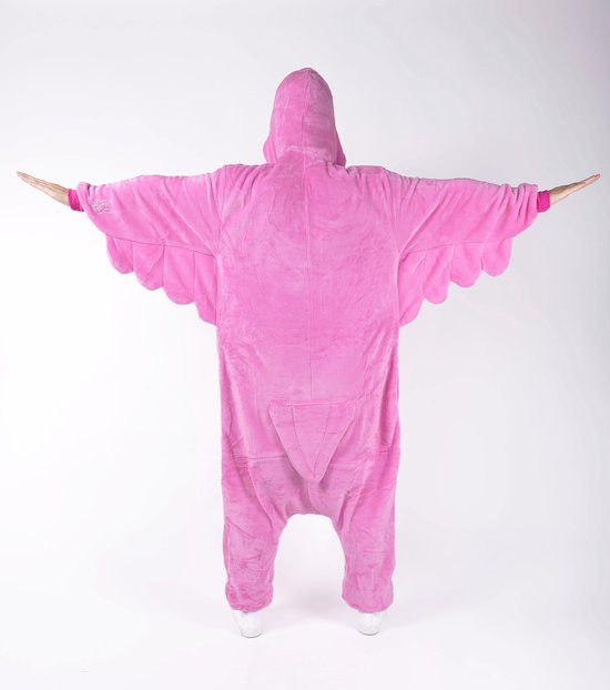 KIMU Onesie Flamingo Suit Enfant Rose - Taille 62- 68 - Flamingo Suit Combinaison Pyjama Sinterklaas Cadeau