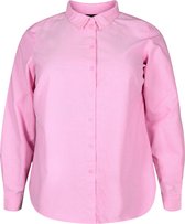 ZIZZI VLULU, L/S, SHIRT Dames Blouse - Pink - Maat XL (54-56)