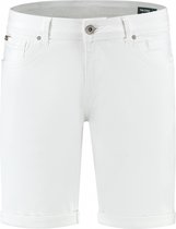 Purewhite - Heren Skinny fit Denim Shorts - White - Maat 36