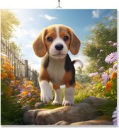 Carrelage Avec Impression | Cadeau | Puppy dans le Jardin | Beagle