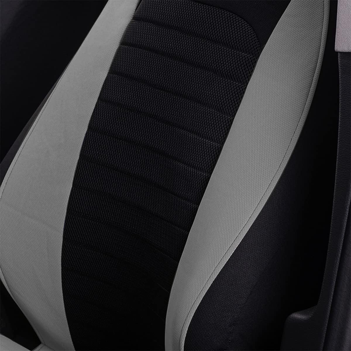 Pakket van 2 autostoelhoezen, autostoelhoezen in premium design, universele stoelhoes, ideale pasvorm en bescherming geschikt voor alle autostoelen (grijs) – foto 7