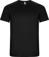Zwart unisex ECO CONTROL DRY sportshirt korte mouwen 'Imola' merk Roly maat L