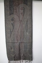 Smalle cashmere sjaal in grijstinten - 30 x 160 cm