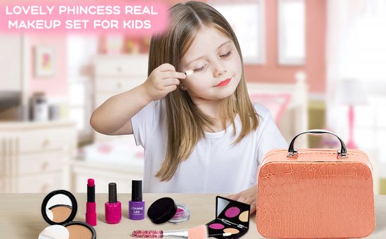 Kit De Maquillage Pour Enfants Pour Fille, Kit De Maquillage Lavable Et  Respectueux De La Peau Pour Les Tout-petits Enfants Princesse, Jouets  Cadeaux De Noël D'anniversaire Pour Fille De 4 5 6