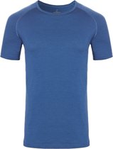 NOMAD® Pure Merino Thermoshirt Heren | Blauw | XXL | Korte Mouw | Thermo Shirt 100% Merinowol