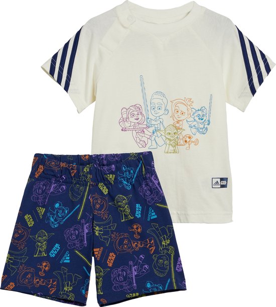 adidas Sportswear adidas x Star Wars™ Young Jedi T-shirt Set - Kinderen - Wit- 86