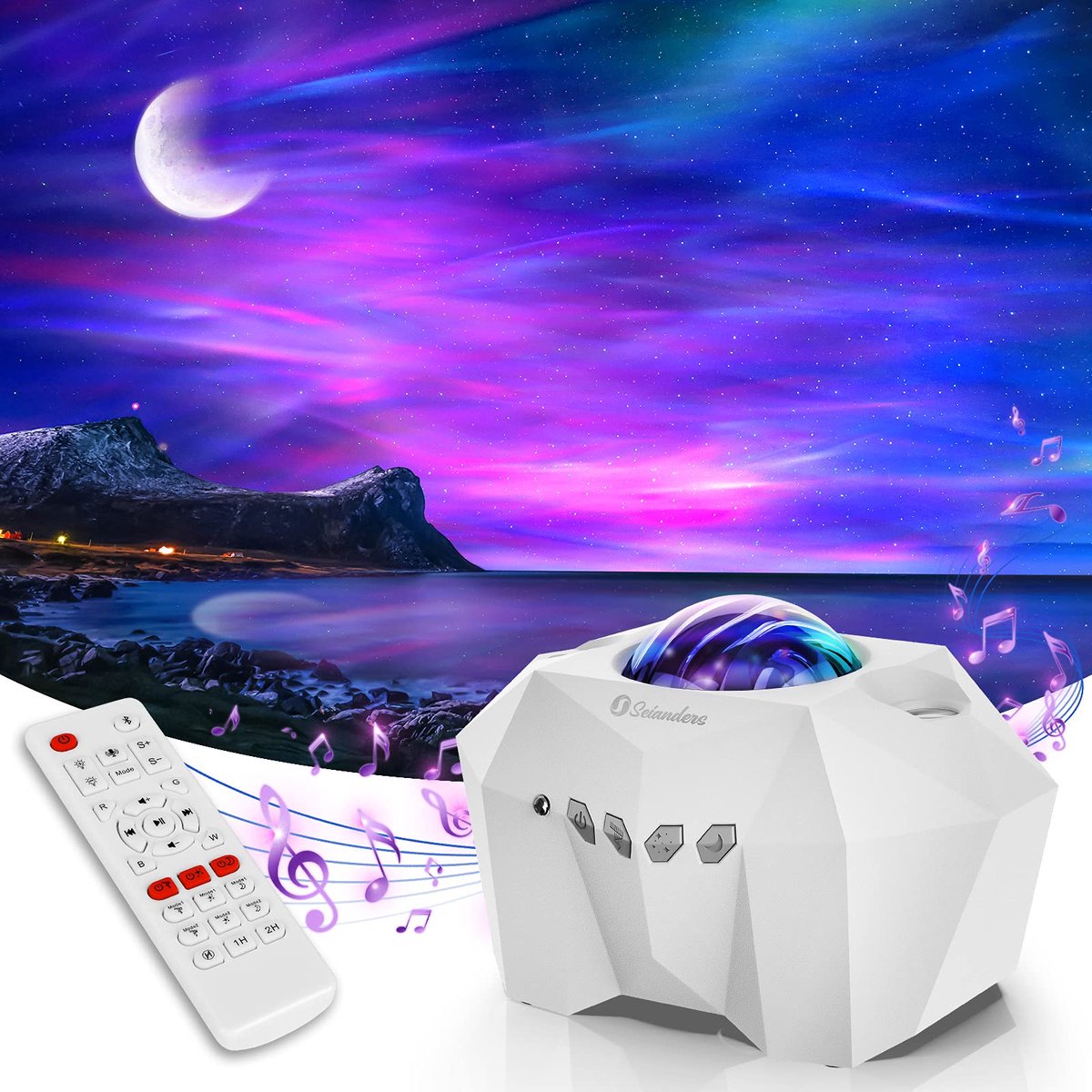 Projecteur Galaxy Light, projecteur de planétarium domestique avec contrôle  APP Synchronisation de la musique Modes minuterie