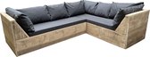 Wood4you - Lounge set 6 échafaudages bois 200x220 cm - Forme GL - incl. coussins souples