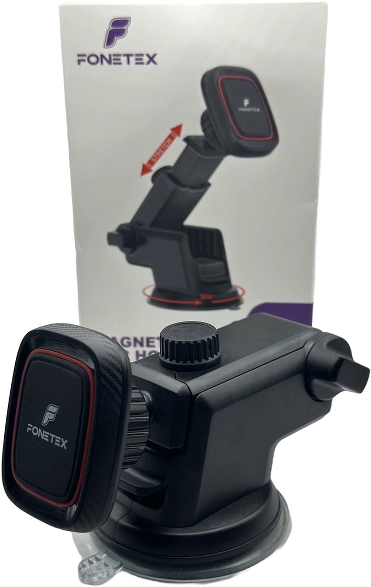 Fonetex Krachtige Magneet Autohouder: Vrije Rotatie, Geschikt voor Diverse Apparaten, Gemakkelijk Oppakken!
