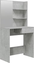 vidaXL - Kaptafel - met - spiegel - 74,5x40x141 - cm - betongrijs